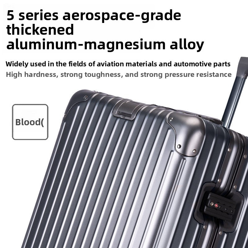 Aluminum Magnesium Alloy Suitcase with TSA Lock