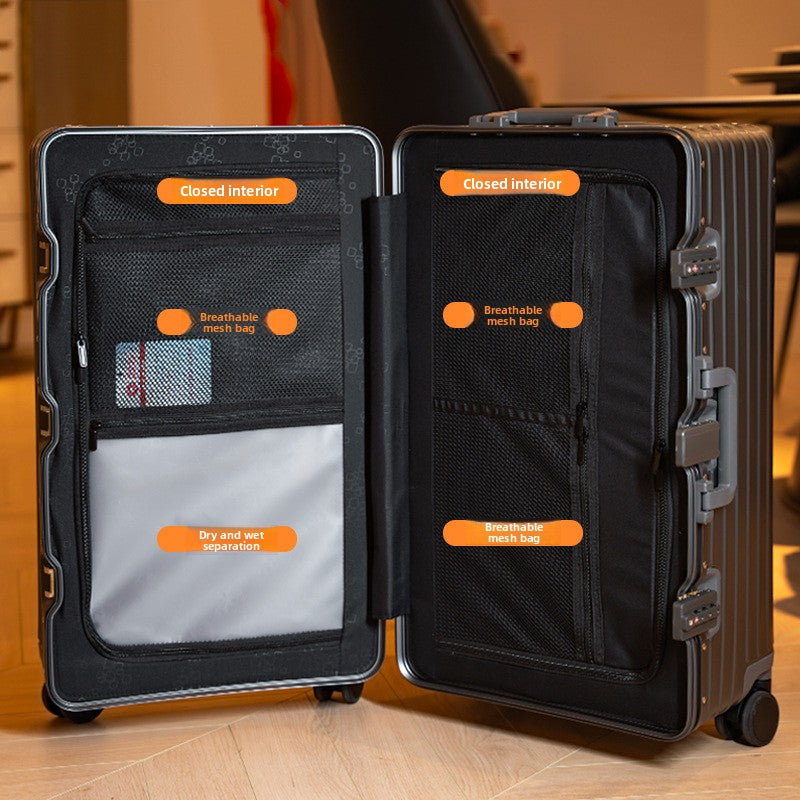 Aluminum Magnesium Alloy Suitcase with TSA Lock