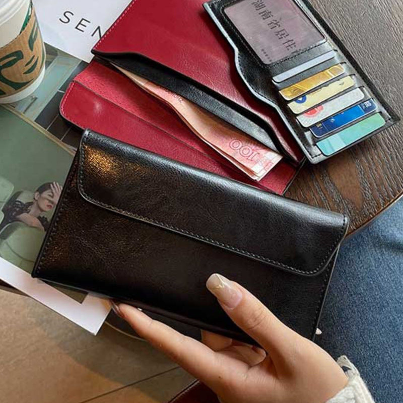 Genuine Leather Wallet for Women-  Large Capacity